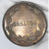 Silver medal from the National Exhibition 1898 in Sobieslau - signed "CHAURA"